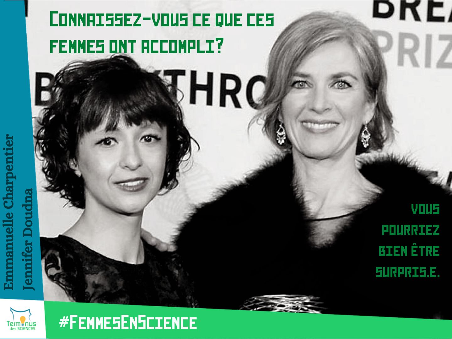 You are currently viewing [Femmes en Sciences – Episode 3/4: Emmanuelle CHARPENTIER & Jennifer DUBNA]
